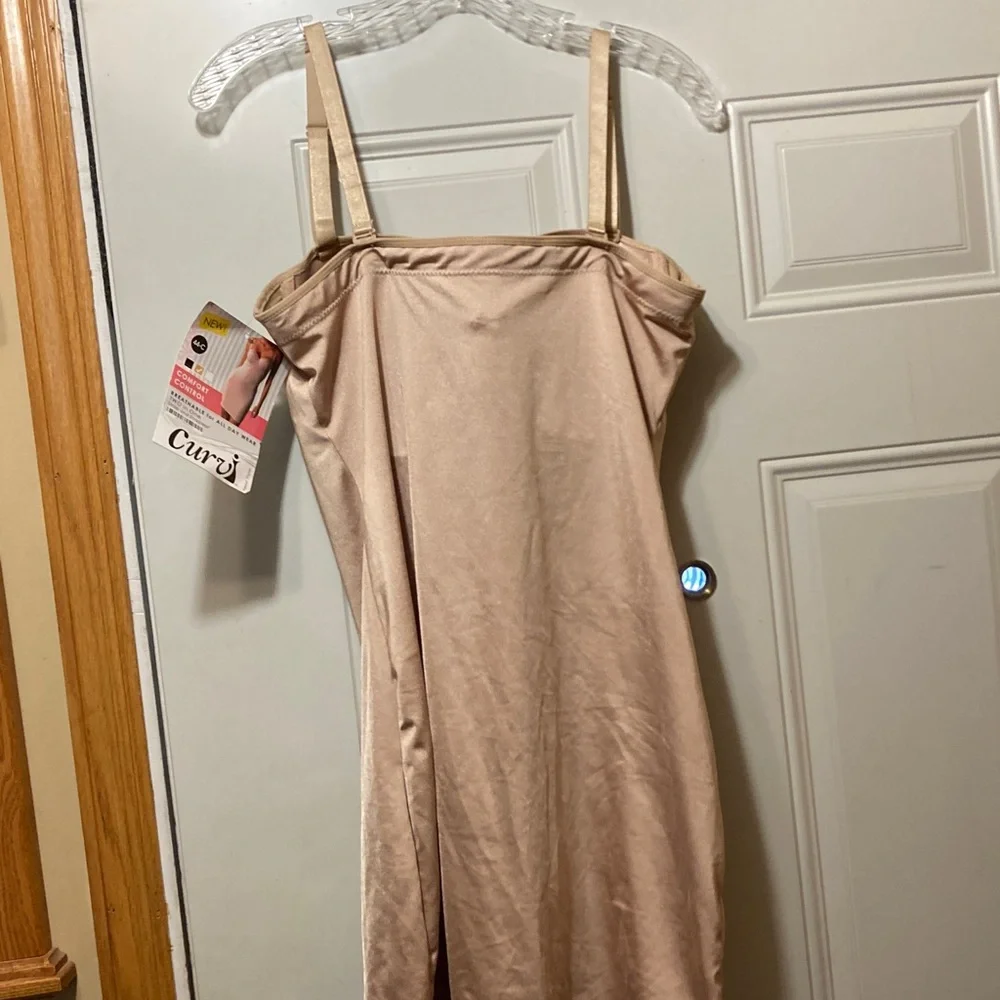 Nude Strapless Slip  - Seamless Support Shapewear‎ 44C NWT